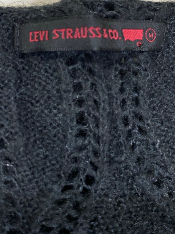 Orijinal Levis Siyah Kapüşonlu Örgü Hırka - Görsel 4