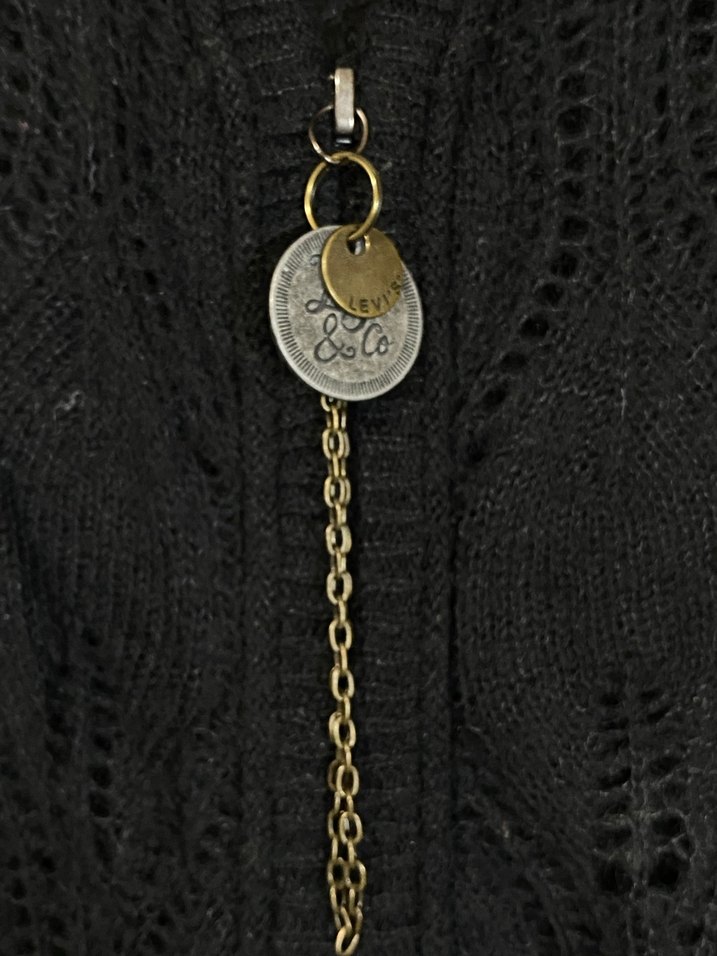 Orijinal Levis Siyah Kapüşonlu Örgü Hırka - Görsel 3