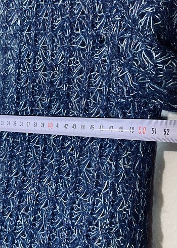 Lacivert Bohem Midi Kadın Triko Hırka - Görsel 6