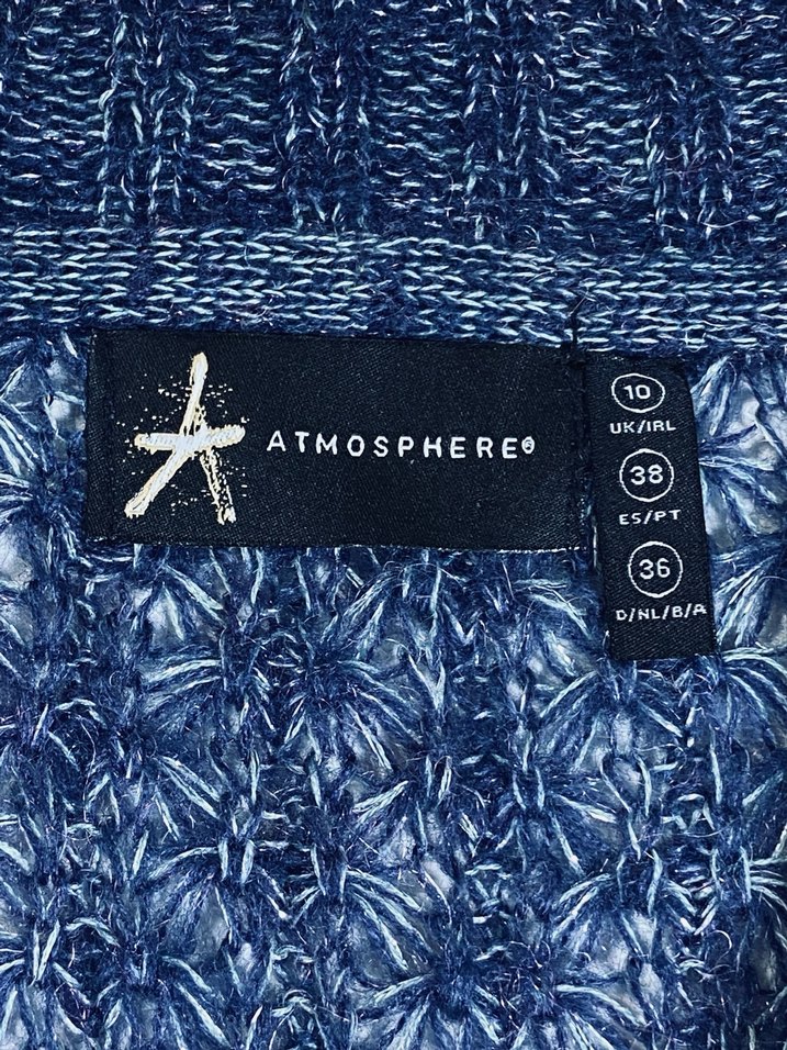 Lacivert Bohem Midi Kadın Triko Hırka - Görsel 3