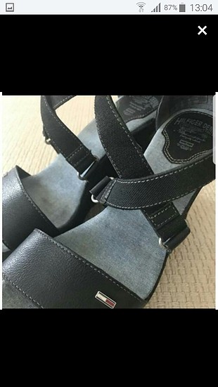 37 Beden siyah Renk Orjinal Tommy Hilfiger dolgu topuk ayakkabı 