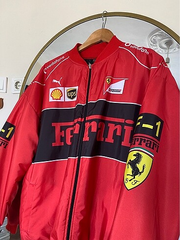 xl Beden kırmızı Renk Bomber Mont