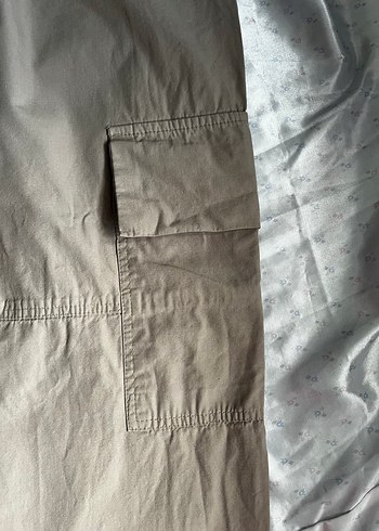 Bej Kadın Kargo Cepli Boyfriend Pantolon - Görsel 8