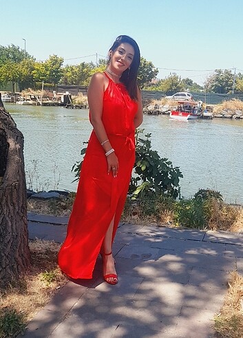 Saten elbise - Görsel 2