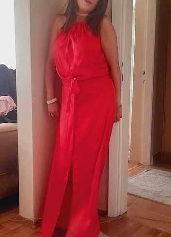 Saten elbise - Görsel 4