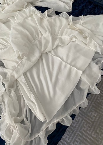 Zara Beyaz Bohem Mini Gelinlik