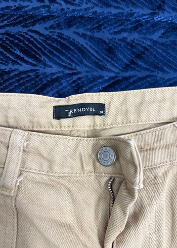 m Beden camel Renk Bej Kadın Denim Jean