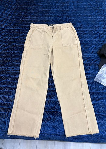 Bej Kadın Denim Jean