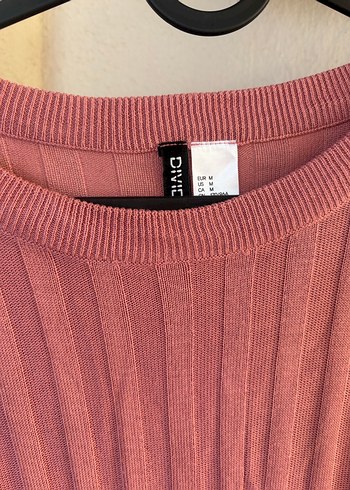 Pembe Fitilli Uzun Kollu Kadın Triko - Görsel 3