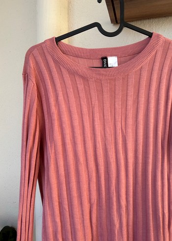 Pembe Fitilli Uzun Kollu Kadın Triko - Görsel 2