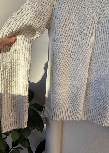 Bej Balıkçı Yaka Örgü Kadın Kazak - Görsel 4