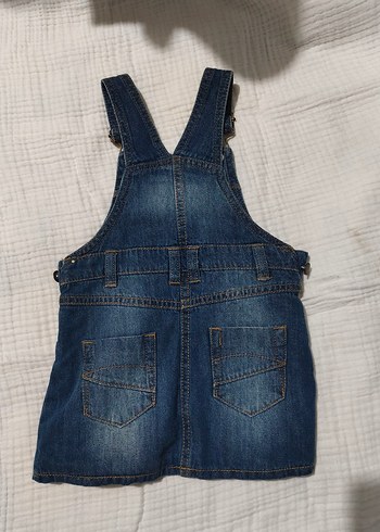 Kızlar için Mavi Kot Askılı Tulum - Görsel 3