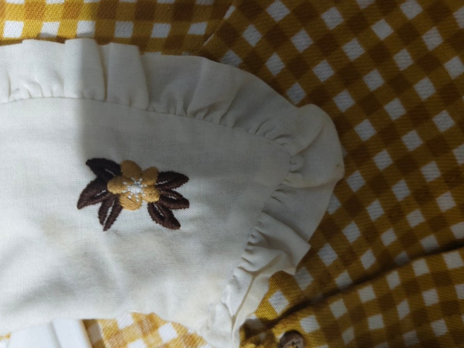 Sarı Nakışlı Bohem Kız Elbisesi - Görsel 3