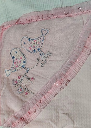 Nakışlı Pembe Bebek Battaniyesi - Görsel 3