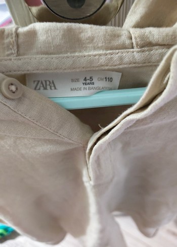 Bej Erkek Çocuk Keten Gömlek - Görsel 3