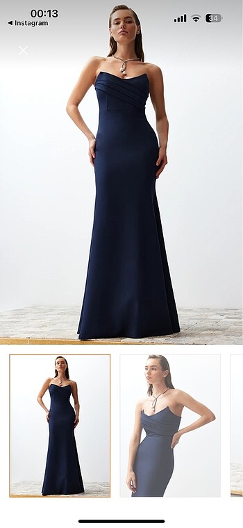 38 Beden Trendyolmilla straplez abiye elbise