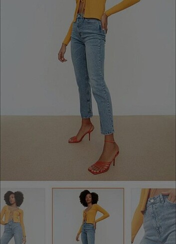 Trendyolmilla yırtmaçlı paça Jean