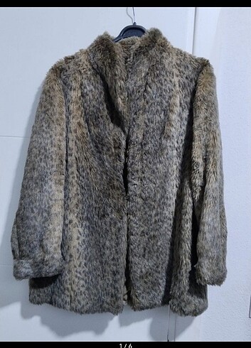 xl Beden kahverengi Renk paris suni kürk peluş kaban leopar