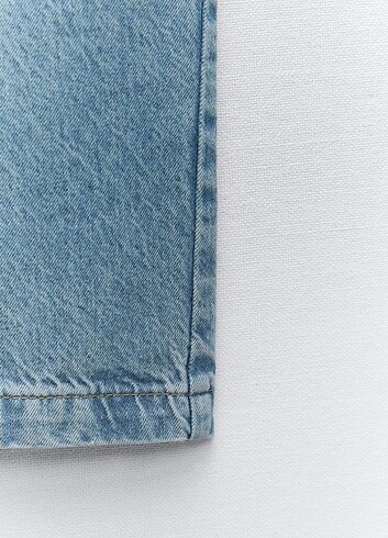 xs Beden zara zw collection düğmeli denim tulum