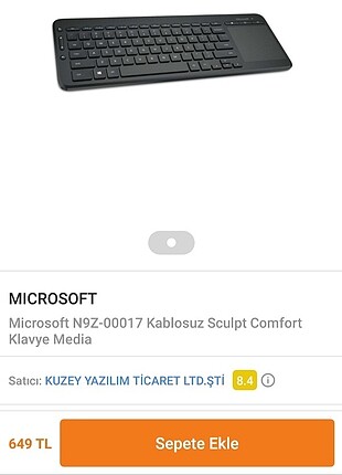 Micro Microsoft bluetooh klavye 