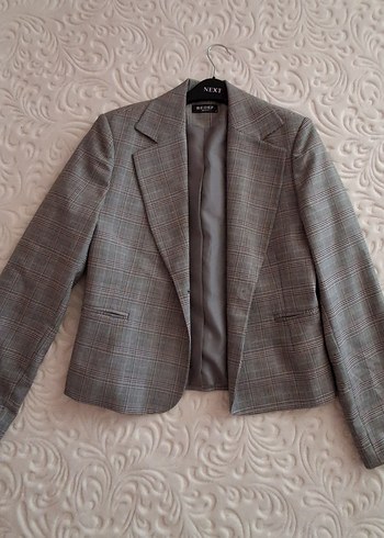 Zara Gri Ekose Blazer Ceket