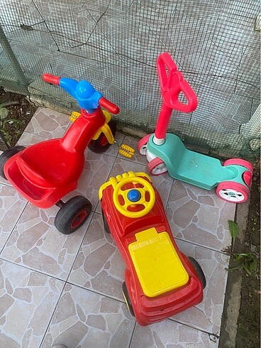 Çocuk araba scooter ve bisiklet