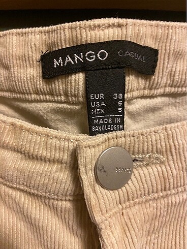 38 Beden MANGO CASUAL KADİFE PANTOLON