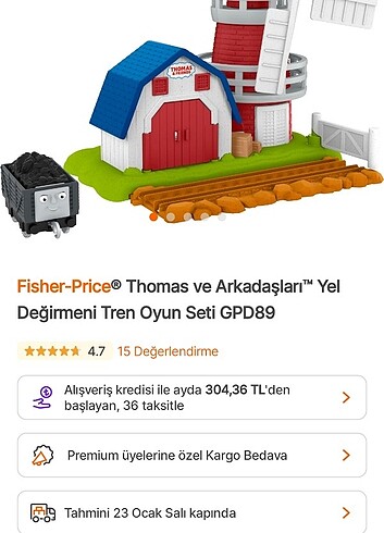  Beden Tren thomas yeldeğirmeni