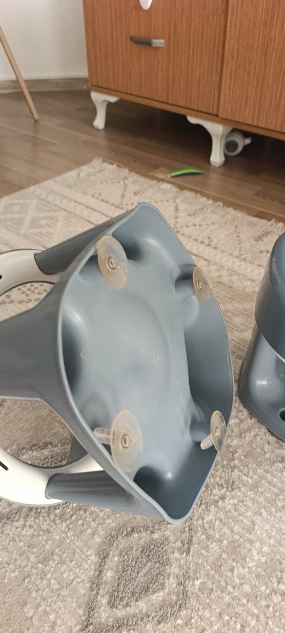 Gri Bebek banyo - mama oturağı - Görsel 3