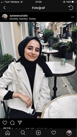 m Beden beyaz Renk berska beyaz deri ceket