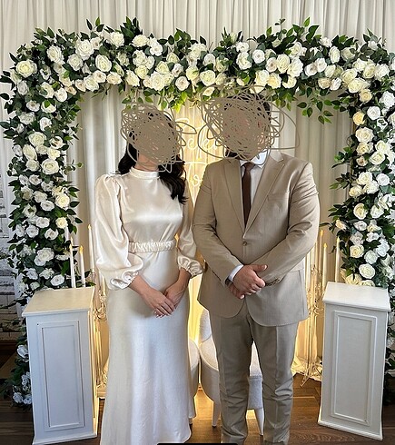 Betty&Sam saten nişan elbisesi