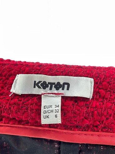 34 Beden kırmızı Renk Koton Mini Etek %70 İndirimli.