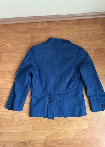 Mango Düğmeli Koyu Mavi Kadın Blazer Ceket