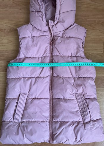 Kız Çocuk Kapüşonlu Fermuarlı Yelek - Görsel 4