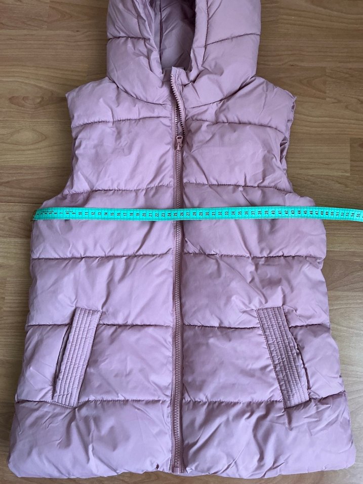 Kız Çocuk Kapüşonlu Fermuarlı Yelek - Görsel 4