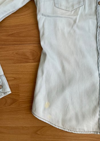 s Beden mavi Renk Açık Mavi Kadın Denim Gömlek