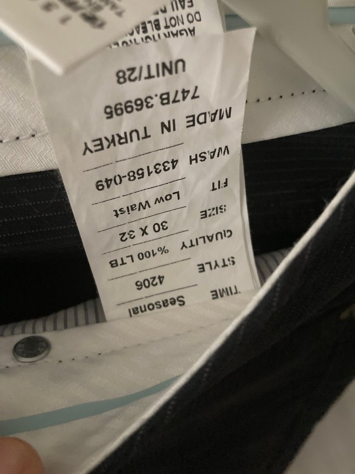 Erkek Siyah Baskılı Kemerli Denim Pantolon - Görsel 3