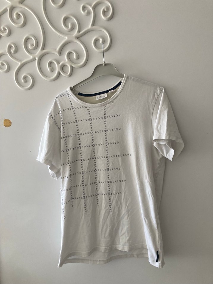 Calvin Klein Mavi Bisiklet Yaka Tişört — görsel 4/4