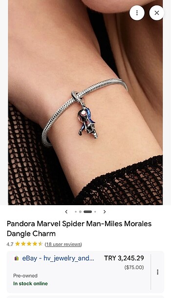 Pandora Spiderman Charm - Görsel 8