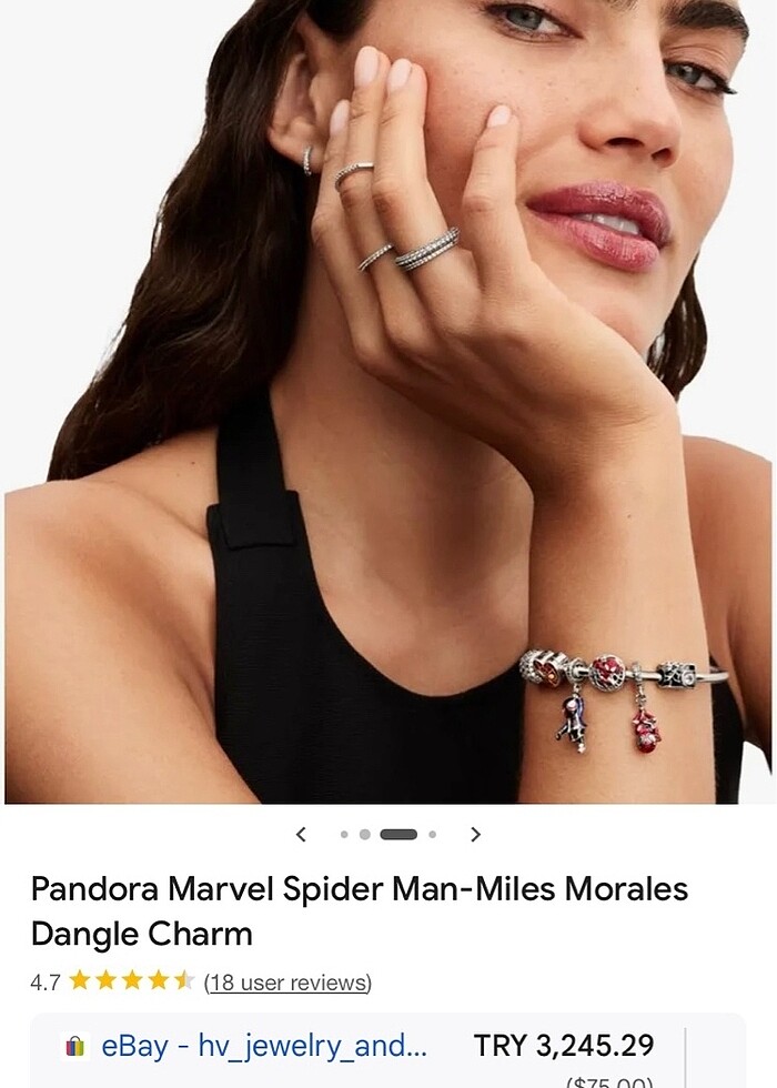 Pandora Spiderman Charm - Görsel 4