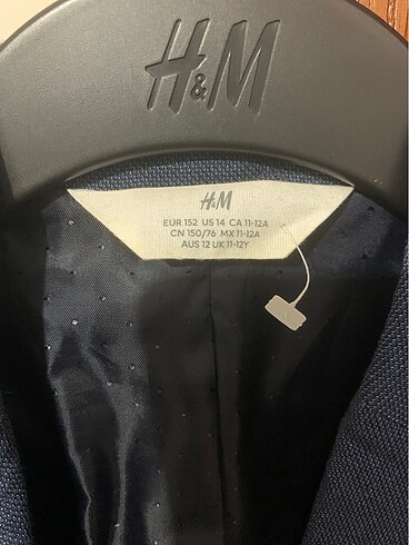 11-12 Yaş Beden lacivert Renk H&M Blazer Keten Ceket