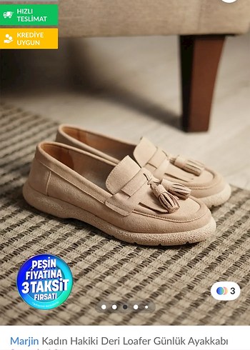 Marjin Marjin Kadın Bej Süet Püsküllü Dolgu Topuk Loafer