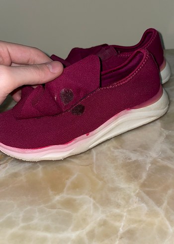 29 Beden bordo Renk Zara Bordo Kız Çocuk Spor Ayakkabı