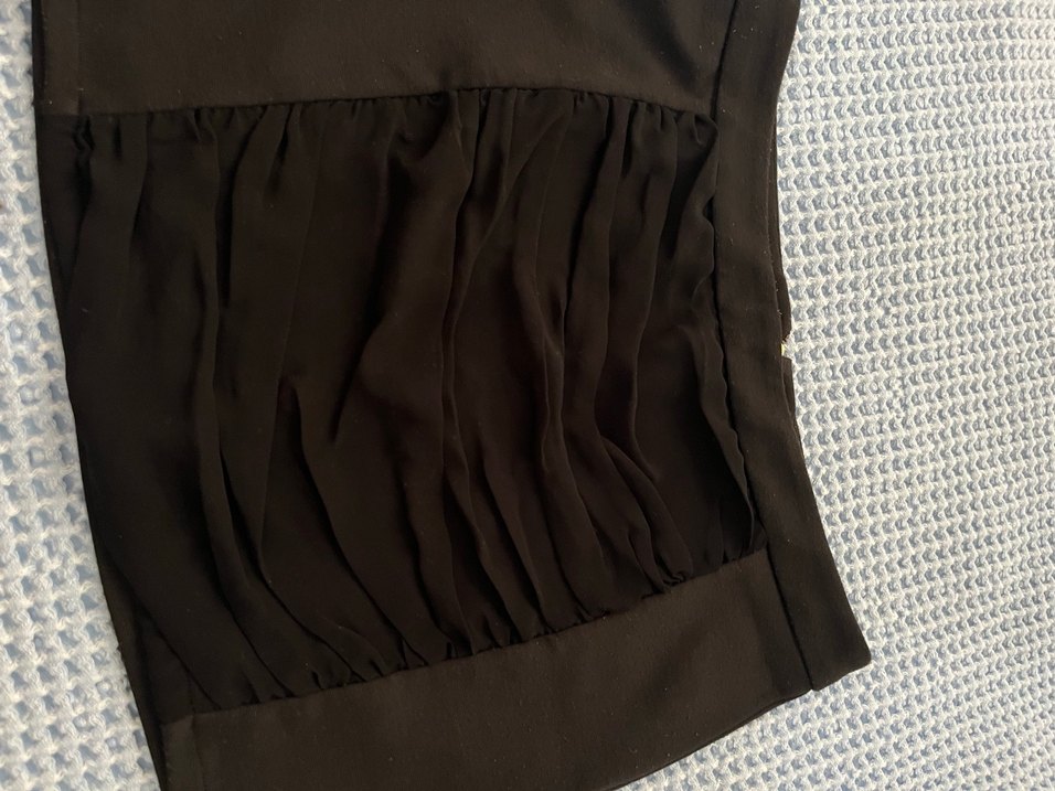 Düz Siyah Pilili Kadın Mini Etek - Görsel 5