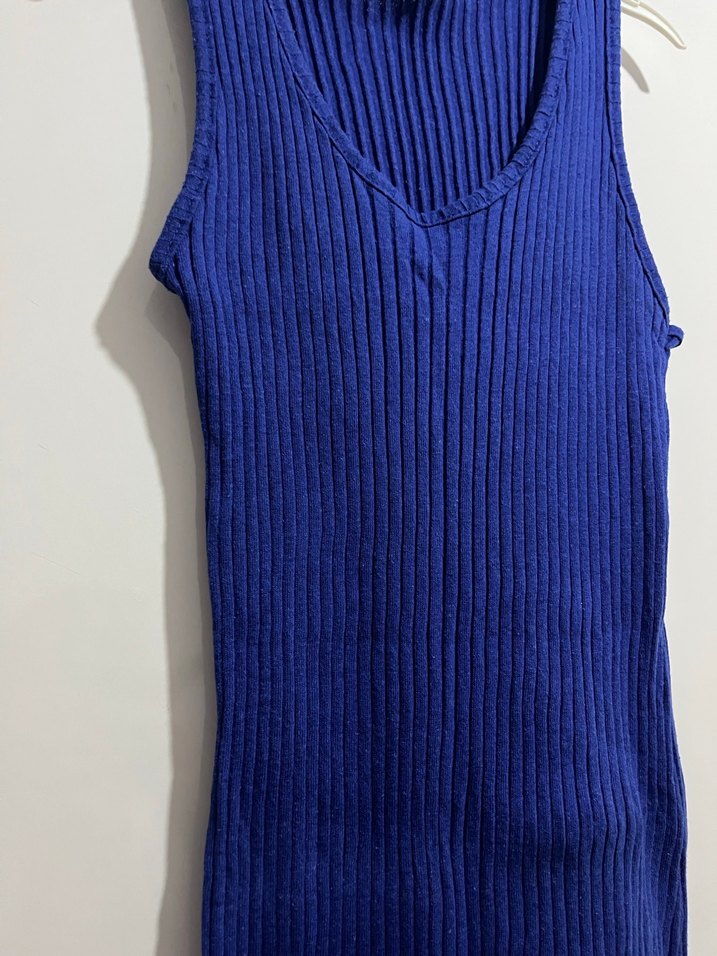 SAKS MAVİSİ ESNEK ELBİSE - Görsel 3