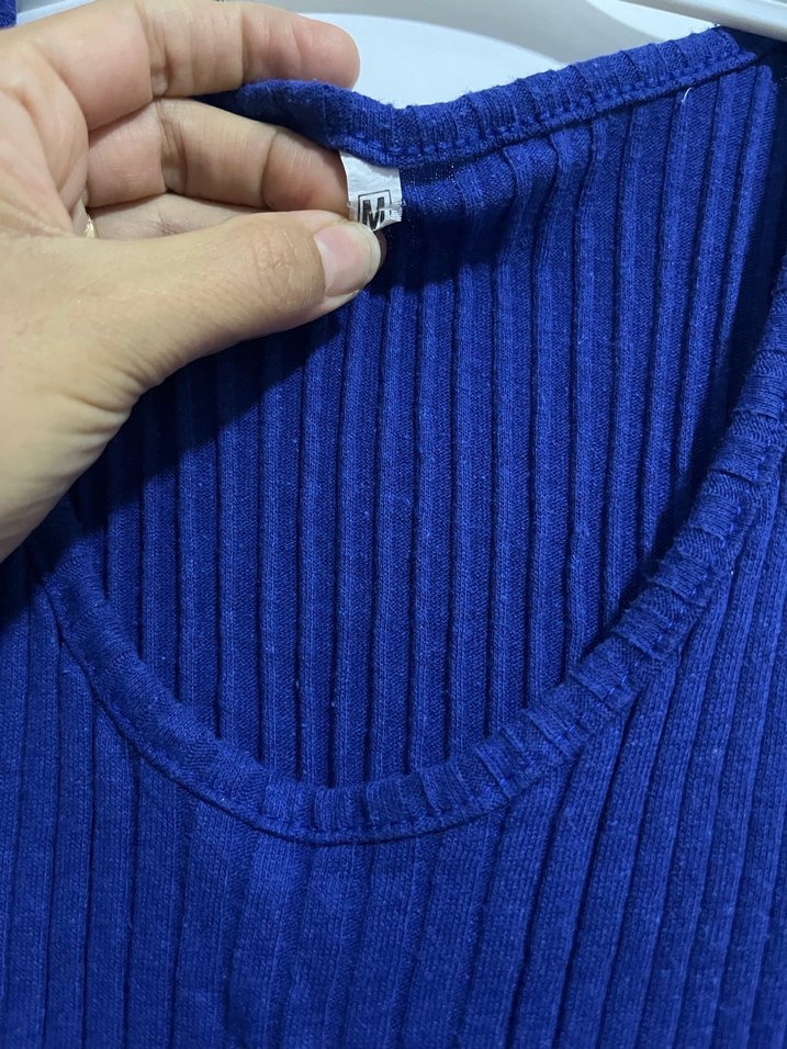 SAKS MAVİSİ ESNEK ELBİSE - Görsel 2