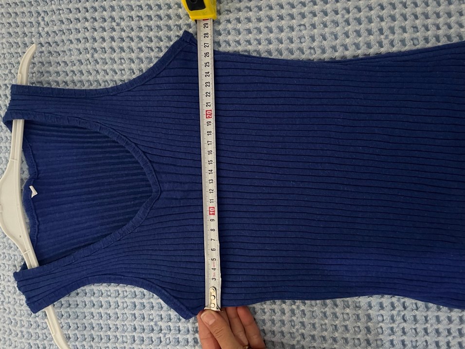 SAKS MAVİSİ ESNEK ELBİSE - Görsel 5