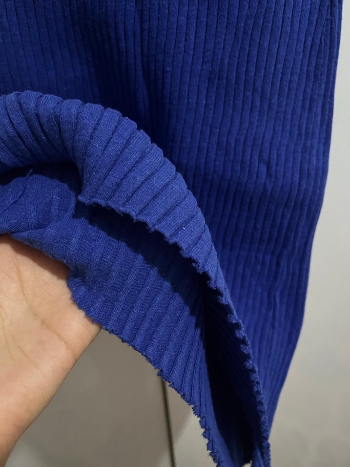 SAKS MAVİSİ ESNEK ELBİSE - Görsel 4