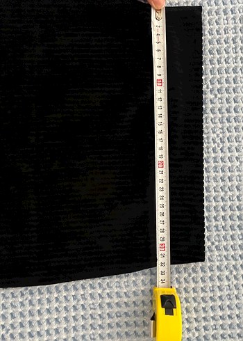 KADİFE SİYAH MİNİ ETEK - Görsel 4