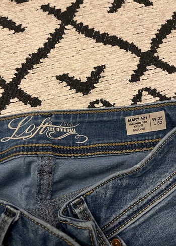 Kadın Gri-Kahverengi Bağlamalı Denim Pantolon - Görsel 2